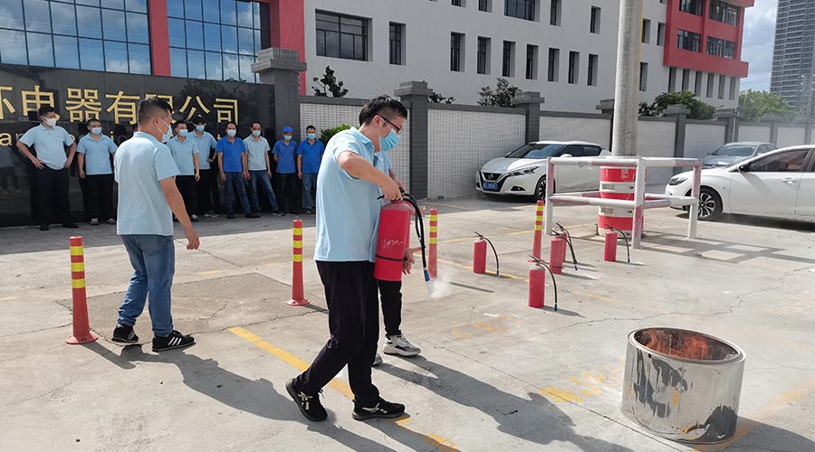 安全生產(chǎn)不松懈！金環(huán)電器開展消防應(yīng)急救援演練