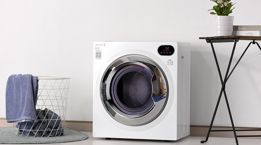 自然晾曬過的衣物灰塵多，家用衣物烘干機烘衣更干凈！